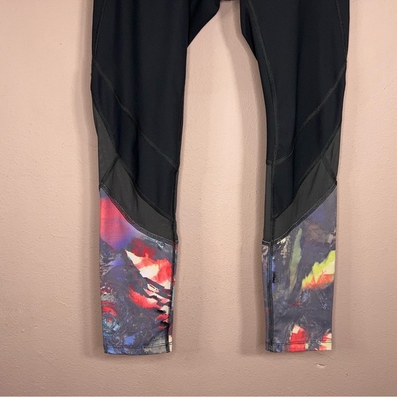 SMALL LAYER 8 LEGGINGS GREY COLORFUL ACCENT STRETCH ACTIVEWEAR ATHLETIC - Picture 7 of 11